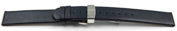 Bracelet montre boucle déployante végan en fibre de pomme bleu foncé 12mm Acier