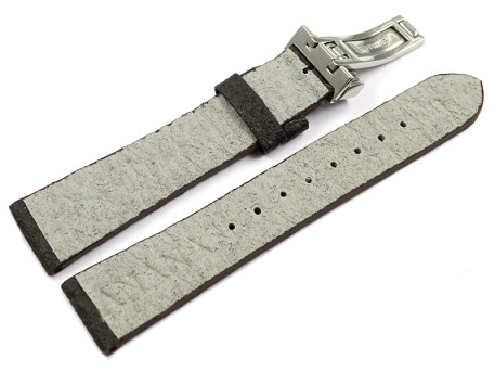 Bracelet montre boucle dployante Vgan ananas brun fonc 14mm 16mm 18mm 20mm 22mm
