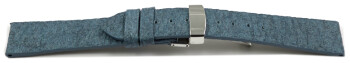 Bracelet montre boucle déployante Végan ananas bleu 14mm Acier