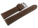 XL Bracelet montre perméable à lair cuir brun foncé 18mm 20mm 22mm 24mm