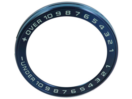 Bezel Casio en acier bleu écirtures claires GWN-1000B GWN-1000E anneau