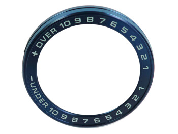 Bezel Casio en acier bleu écirtures claires GWN-1000B GWN-1000E anneau
