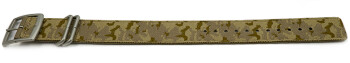 Bracelet montre textile réversible Casio kaki et camouflage pour DW-5600LU-8