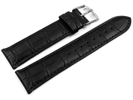 Bracelet montre Festina noir F16873 adaptable à F16760 cuir grain croco