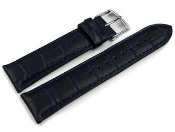 Bracelet montre Festina bleu F16873 adaptable à F16760 cuir grain croco
