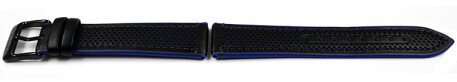 Bracelet montre Festina noir avec bordure bleue F20359/3 F20359 cuir avec motif perforé