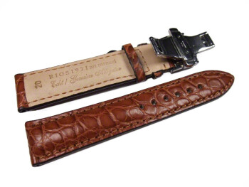 Bracelet montre en alligator-fait...