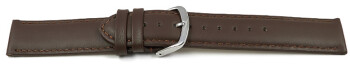 Bracelet montre brun foncé cuir de veau sans rembourrage souple 8-28 mm