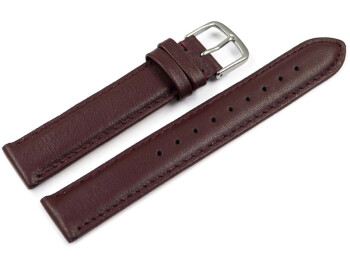 Bracelet montre bordeaux cuir de veau sans rembourrage souple 8-28 mm