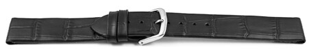 Bracelet montre à clip p.montres avec les anses soudées, 8-20 mm, noir