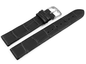 Bracelet montre à clip p.montres avec les anses soudées, 8-20 mm, noir