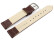 Bracelet montre à clip p.montres avec les anses soudées, 8-20 mm, marron