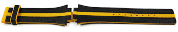 Bracelet montre Festina cuir noir bande jaune F16184/5