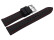 Bracelet montre noir avec coutures rouges en silicone 18mm 20mm 22mm 24mm