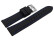 Bracelet montre noir avec coutures bleu en silicone 18mm 20mm 22mm 24mm
