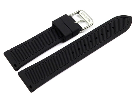 WOCCI Bracelets Montre Silicone 13 Couleurs - Boucle Acier Inox Noir, Libération Rapide 14mm à 24mm