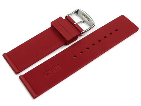 Bracelet Silicone WOCCI Avec Boucle Dorée Rose - Libération Rapide - Pour Montres 14mm à 22mm - Confortable
