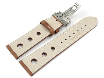 Bracelet montre avec boucle déployante Race cuir...