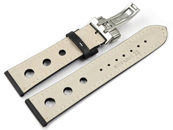 Bracelet montre avec boucle déployante Race cuir...