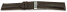 Bracelet montre boucle déployante marron foncé cuir cerf rembourré très souple 18mm 20mm 22mm 24mm