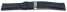 Bracelet montre boucle déployante bleu foncé cuir cerf rembourré très souple 18mm 20mm 22mm 24mm