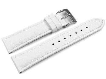 Bracelet montre Lotus cuir blanc motif croco 15627...