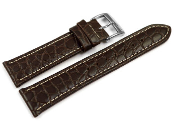 Bracelet montre Lotus cuir marron motif croco 15627 15627/1