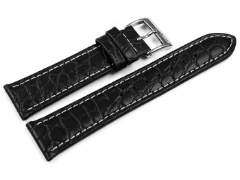 Bracelet montre Lotus cuir noir motif croco 15627/3 15627/4 15627/6 15627/7