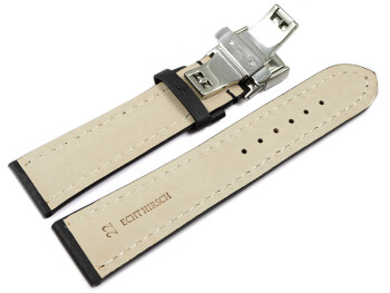 Bracelet montre Boucle papillon noir cuir cerf...