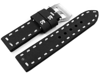 Bracelet montre ardillon large - cuir veau épais -...