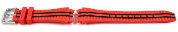 Bracelet de remplacement Lotus en caoutchouc orange-rouge...