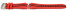 Bracelet de remplacement Lotus en caoutchouc orange-rouge avec bandes noires 18261 18261/1