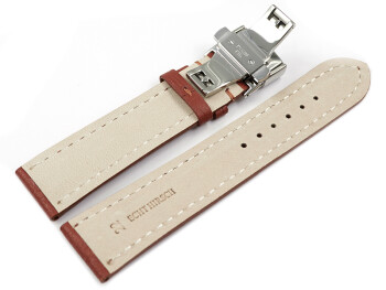 Bracelet montre Boucle papillon marron cuir cerf...