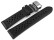 Bracelet montre Boucle papillon perméable à lair cuir noir 18mm 20mm 22mm 24mm