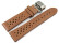 Bracelet montre Boucle papillon perméable à lair cuir marron clair 20mm Acier