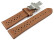 Bracelet montre Boucle papillon perméable à lair cuir marron clair 20mm Acier