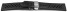 XL Bracelet montre Boucle papillon perméable à lair cuir noir 18mm 20mm 22mm 24mm