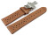 XL Bracelet montre Boucle papillon perméable à lair cuir marron clair 18mm 20mm 22mm 24mm