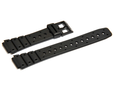 Bracelet montre Casio p.TS-100,TS-200,SDB-500W,résine,noire