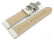 Bracelet montre boucle papillon rembourré matériau high-tech blanc 18mm 20mm 22mm 24mm
