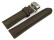 Bracelet montre boucle papillon rembourré matériau high-tech marron 18mm 20mm 22mm 24mm