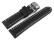 Bracelet montre boucle papillon cuir noir Miami sans rembourrage 20mm 22mm 24mm 26mm