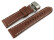 Bracelet montre boucle papillon cuir marron clair Miami sans rembourrage 20mm 22mm 24mm 26mm