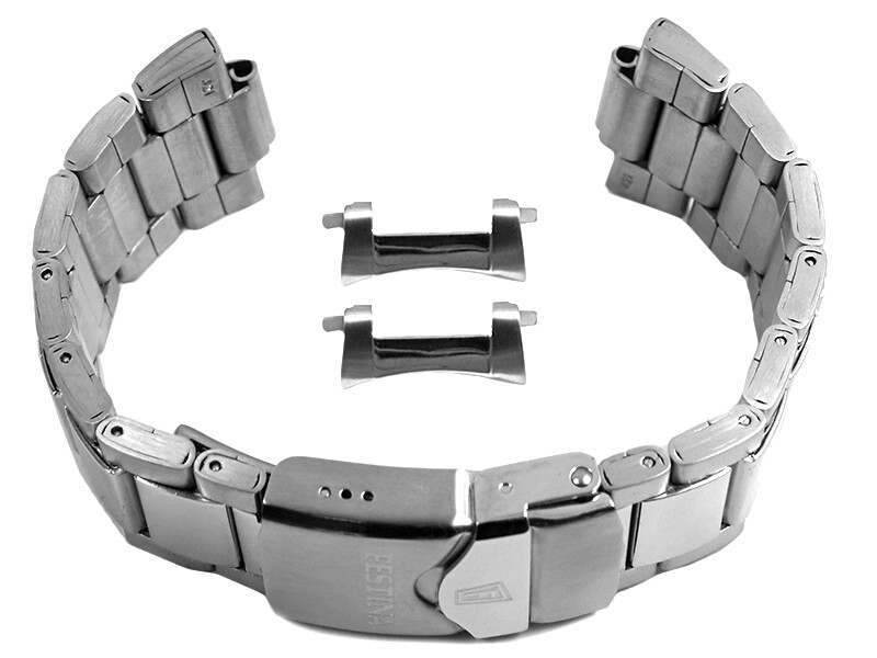 WSLCN Bracelet De Montre en Acier Inoxydable Vintage Rétro Bracelet Montre de Grain Bande à Dégagement Rapide pour Homme Femme C 13mm