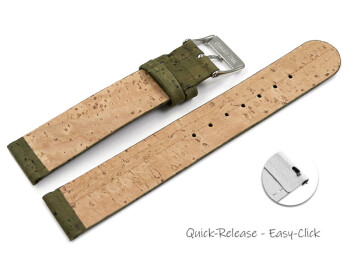 Bracelet montre dégagement rapide VEGAN en liège Avocat 12mm 14mm 16mm 18mm 20mm 22mm