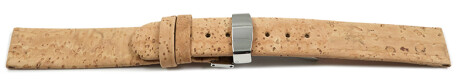 Bracelet montre dégagement rapide boucle déployante VEGAN en liège nature 12mm 14mm 16mm 18mm 20mm 22mm