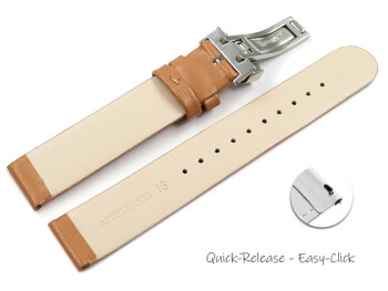 Bracelet montre dégagement rapide boucle déployante végan en fibre de pomme brun clair 12mm 14mm 16mm 18mm 20mm 22mm