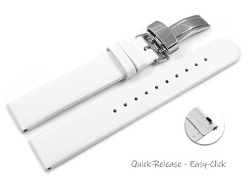 Bracelet montre dégagement rapide boucle déployante végan en fibre de pomme blanc 12mm 14mm 16mm 18mm 20mm 22mm