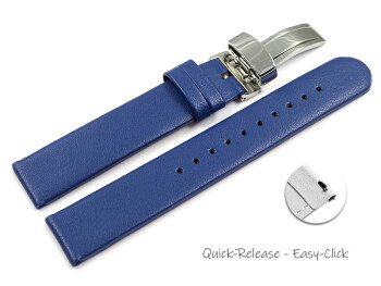 Bracelet montre dégagement rapide boucle déployante végan en fibre de pomme bleu 12mm 14mm 16mm 18mm 20mm 22mm