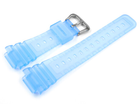 Bracelet de rechange Casio résine bleu clair pour...
